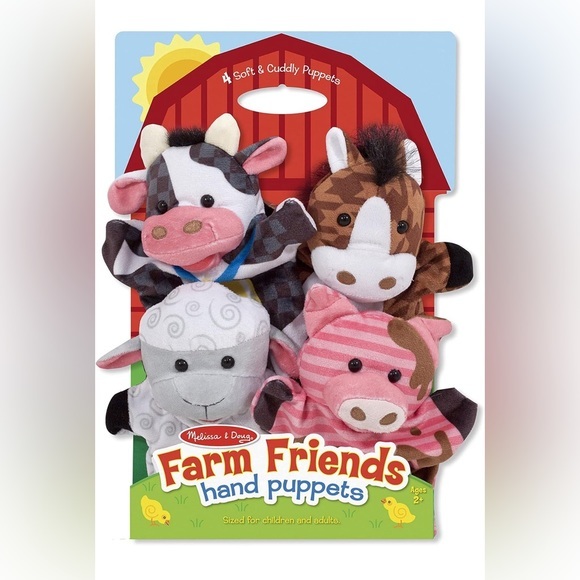 Other - New in box Melissa &Doug Farm Friends Hand Puppets (Set of 4)Cow,Horse,Sheep,Pig